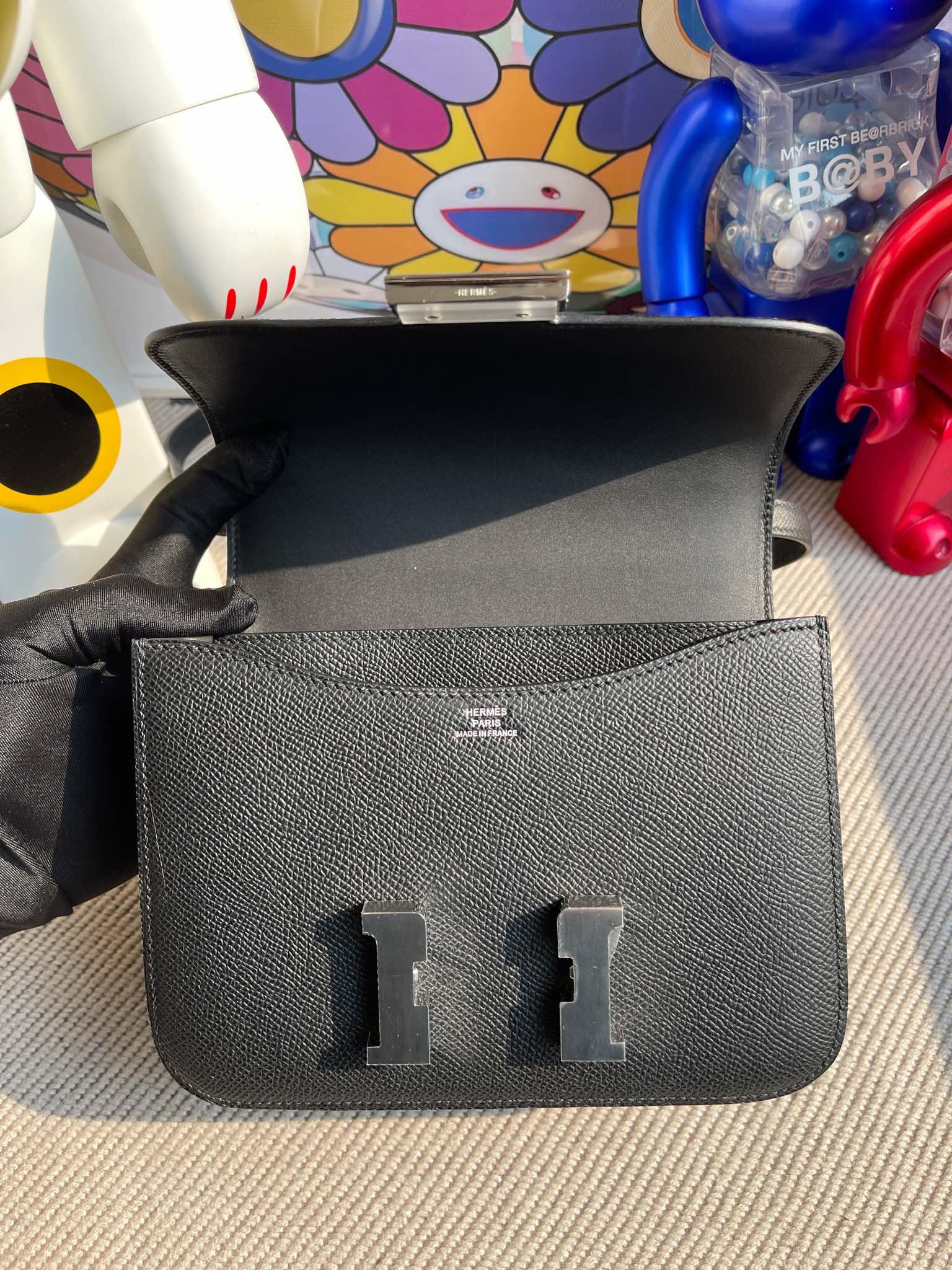 에르메스 콘스탄스18 블랙 은장 앱송